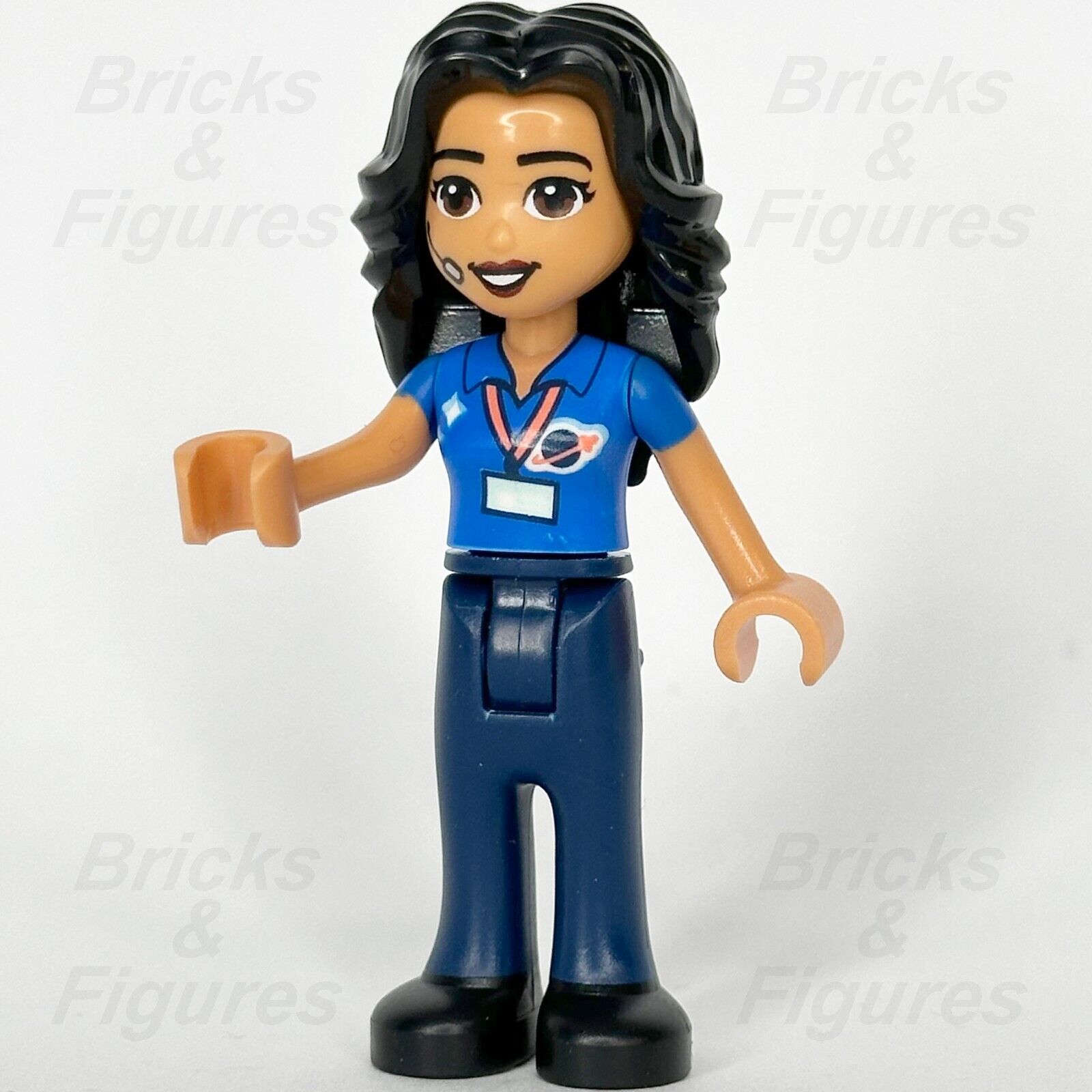 LEGO Friends Dr. Vidya Minifigure Blue Shirt Space Logo Headset 41713 frnd520