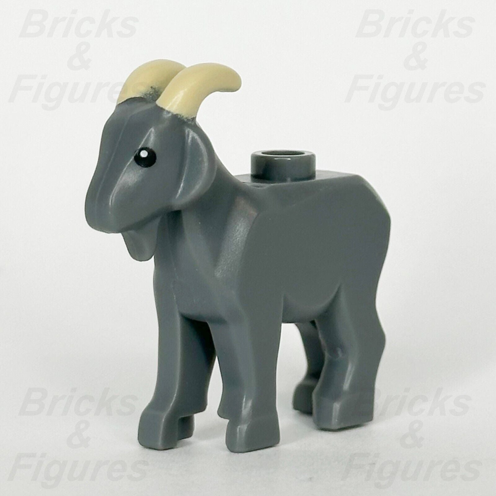 LEGO Castle Goat Animal Minifigure Dark Bluish Grey Tan Horns 10332 95341pb03