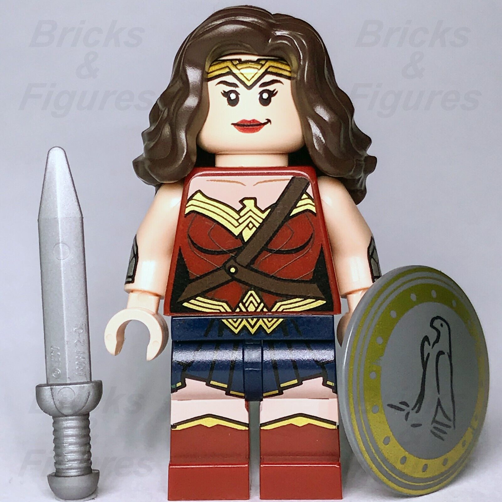 LEGO Super Heroes Wonder Woman Minifigure DC Sword & Shield 76087 76046 sh221 - Bricks & Figures