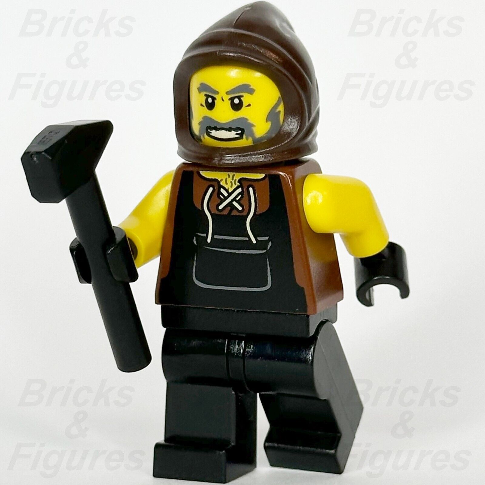 LEGO Castle Blacksmith Minifigure Fantasy Era Black Apron Outfit 10193 cas413