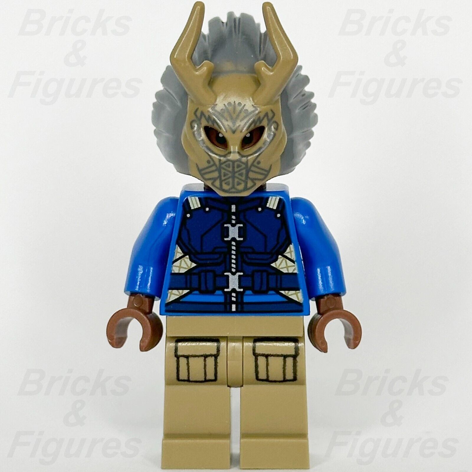 LEGO Super Heroes Erik Killmonger Minifigure Black Panther Mask 76100 sh0469 - Bricks & Figures