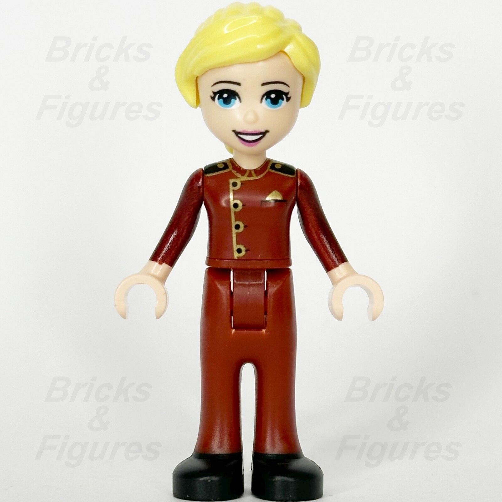 LEGO Friends Stephanie Minifigure Dark Red Usher Uniform Hotel 41684 frnd452