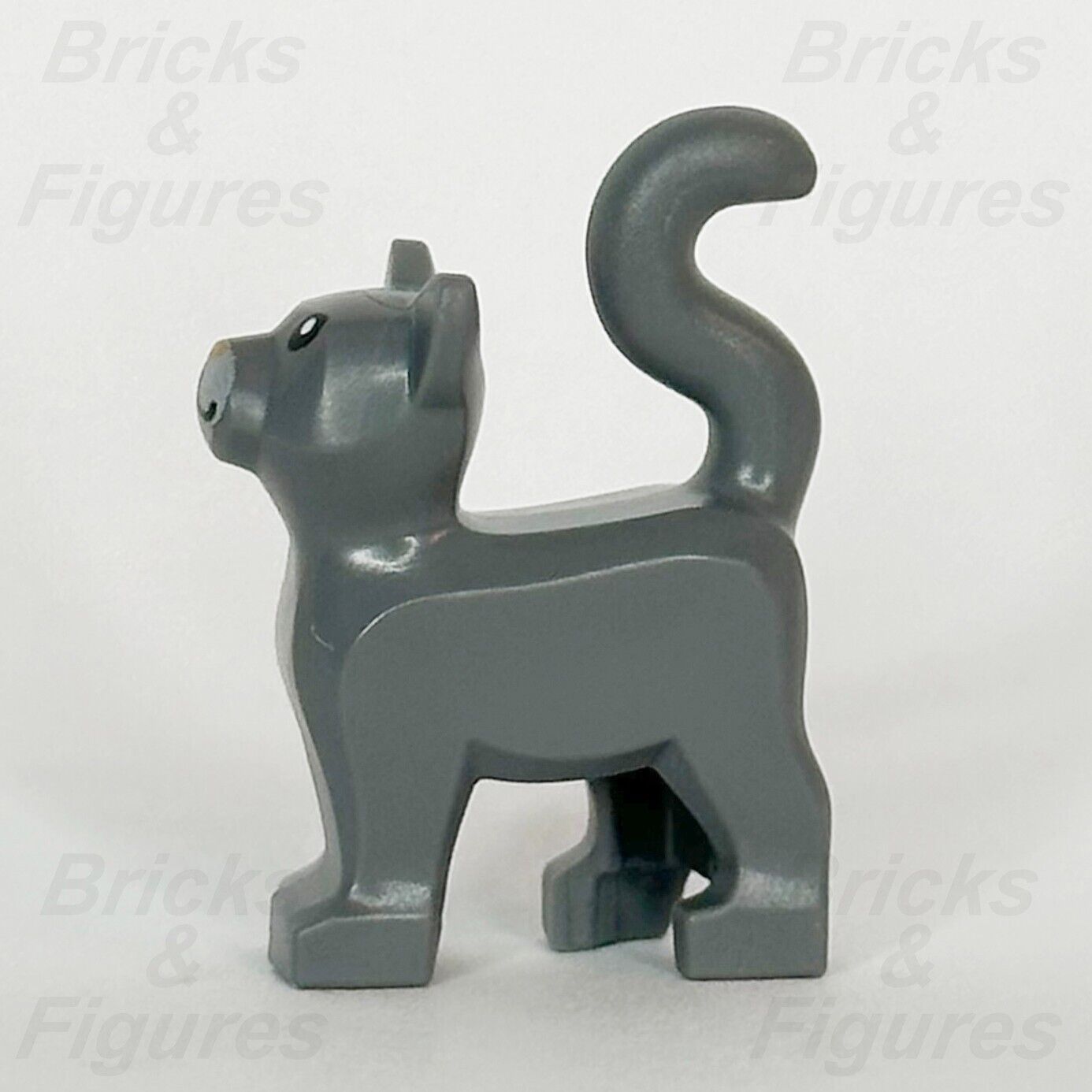 LEGO City Dark Bluish Grey Cat Animal Minifigure Part Nougat Nose 60382 40608 - Bricks & Figures