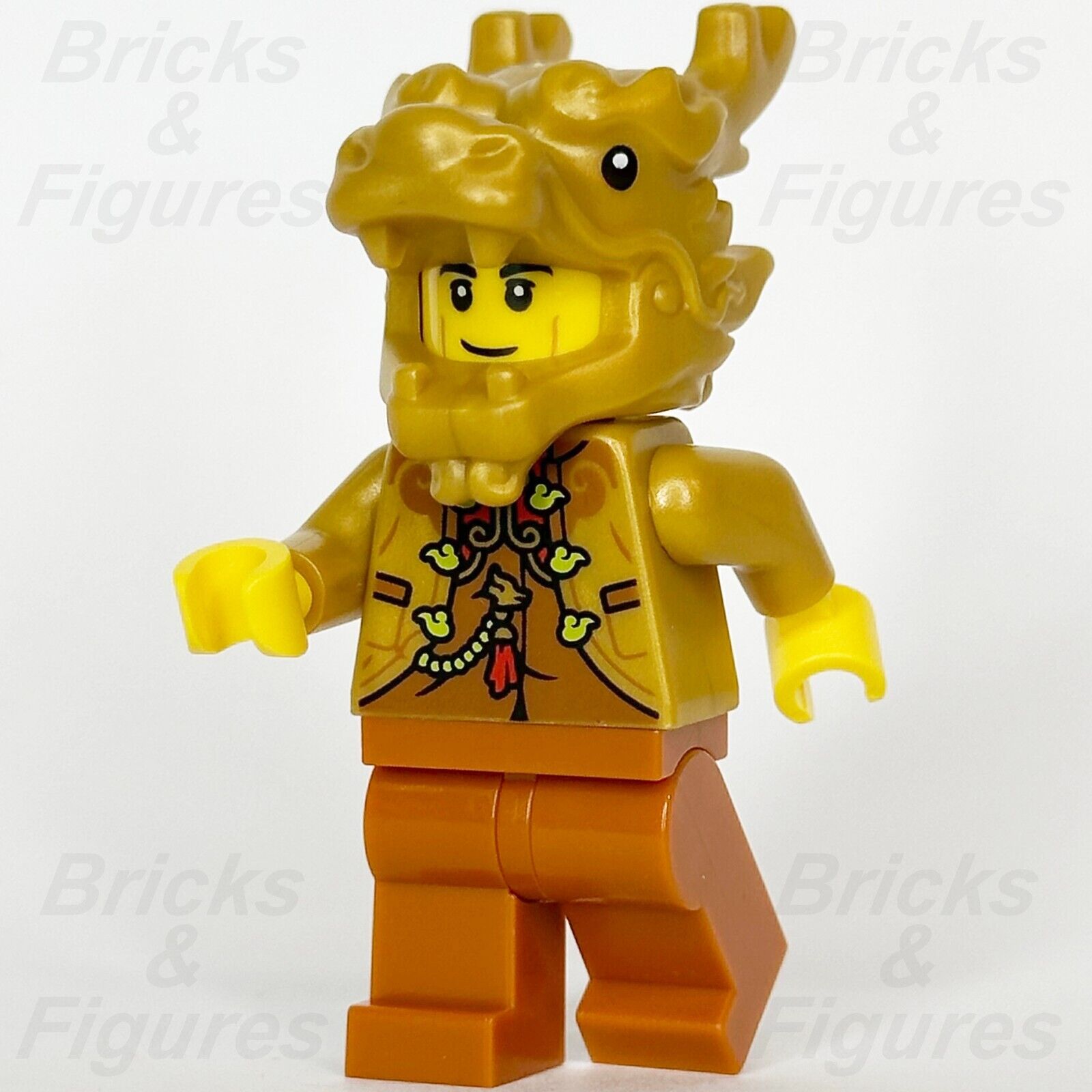 LEGO Year of the Dragon Costume Guy Minifigure Chinese New Year 80113 hol348 - Bricks & Figures