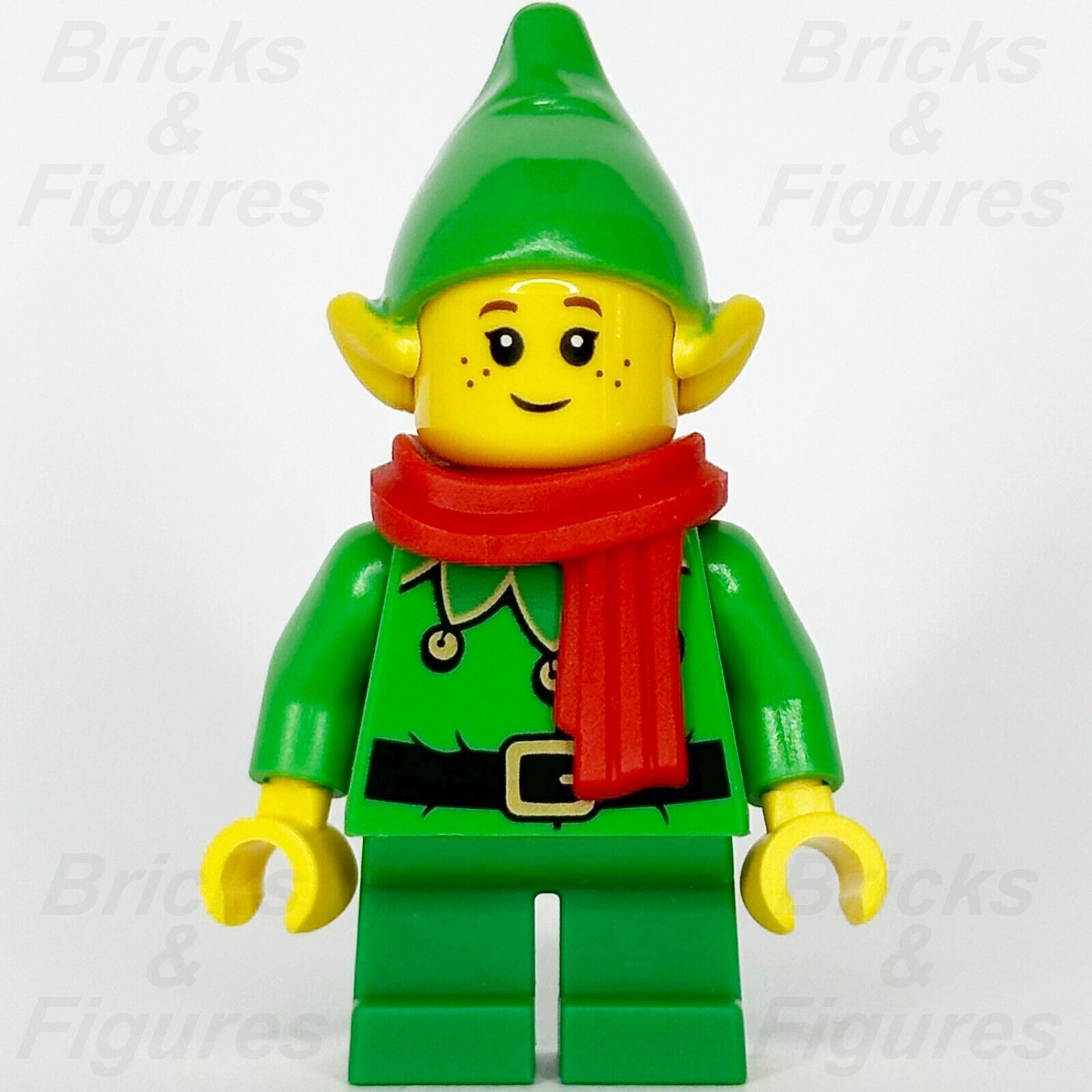 LEGO Holiday & Event Elf Minifigure Christmas with Red Scarf 10275 hol206 Xmas - Bricks & Figures