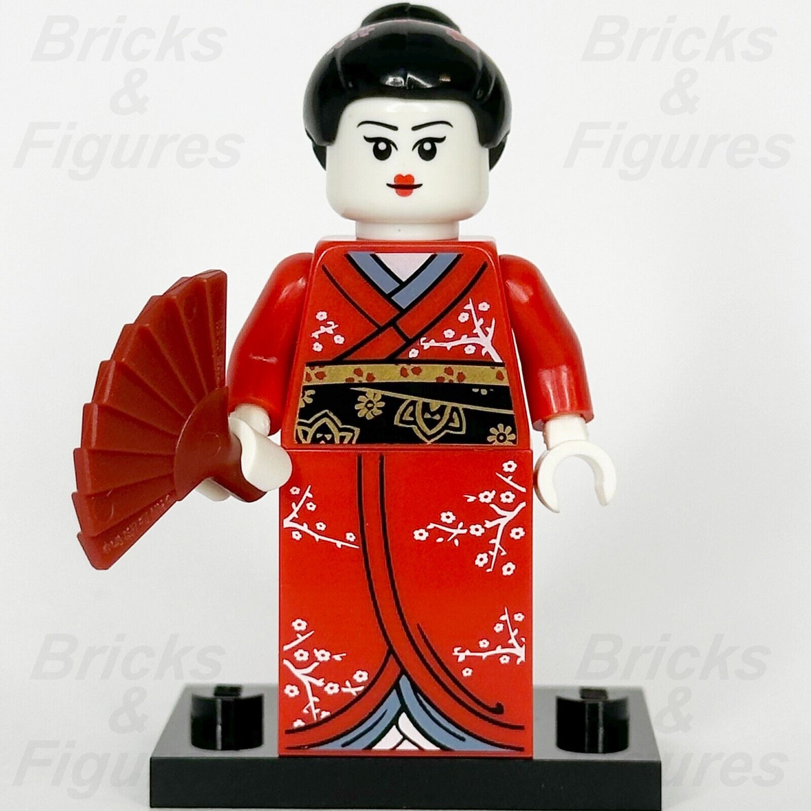 LEGO Kimono Girl Minifigure Collectible Series 4 Geisha w/ Fan 8804 col04-2 - Bricks & Figures