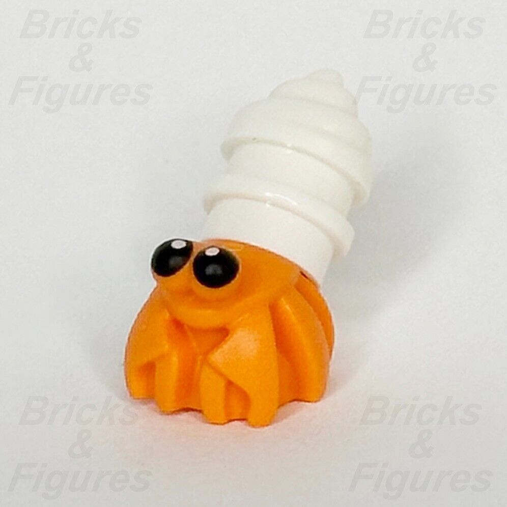 LEGO Hermit Crab Sea Animal Minifigure Part Orange w/ Black Eyes 69945pb01 77048 - Bricks & Figures