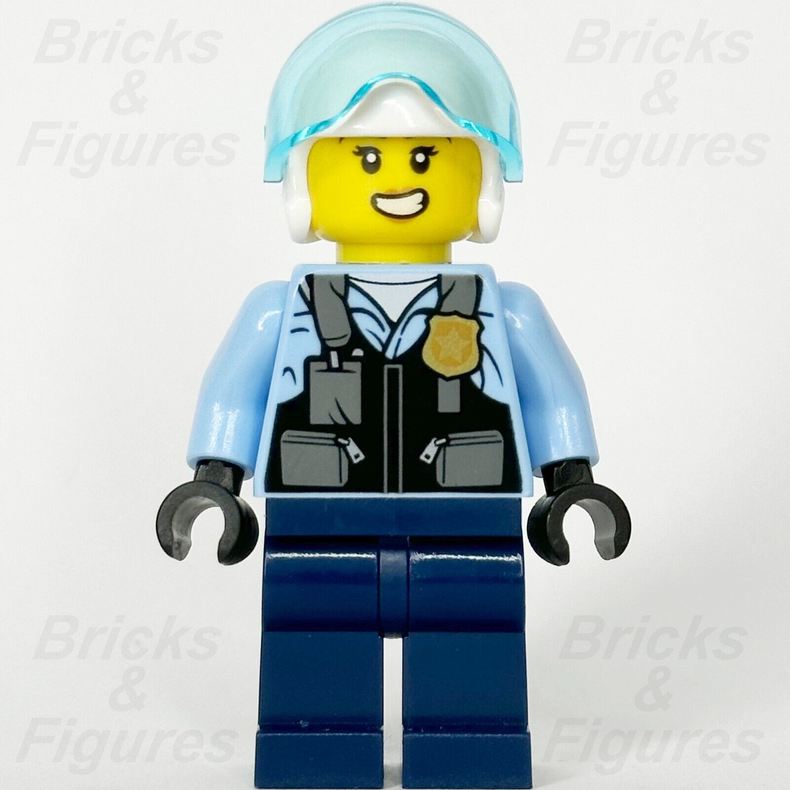 LEGO City Police Officer Rooky Partnur Minifigure Jet Pilot Town 60317 cty1374 - Bricks & Figures