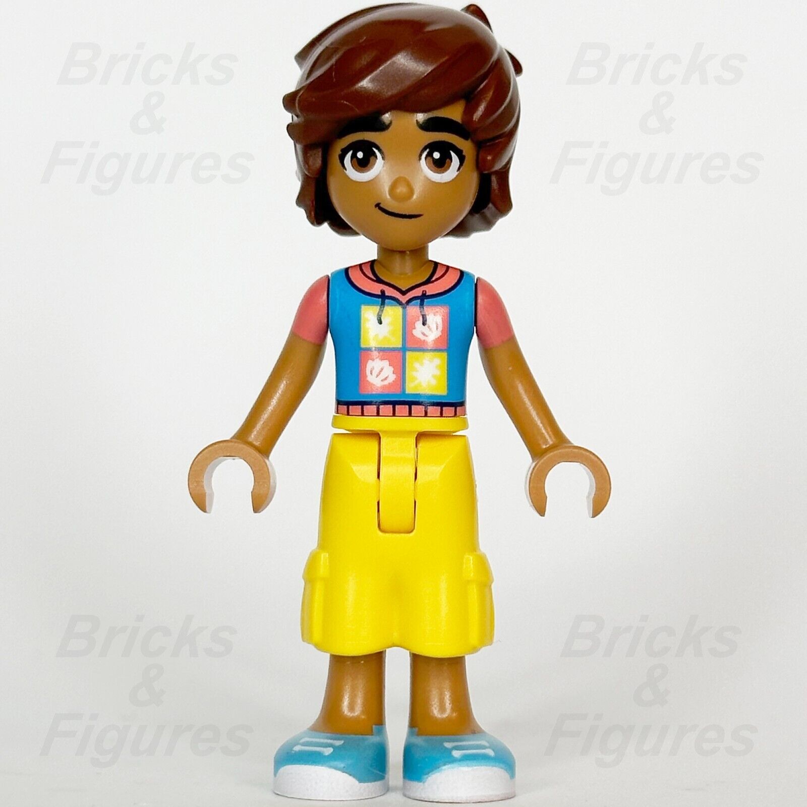 LEGO Friends Leo Minifigure Dark Azure Coral Hoodie 42639 41730 41747 frnd587 - Bricks & Figures