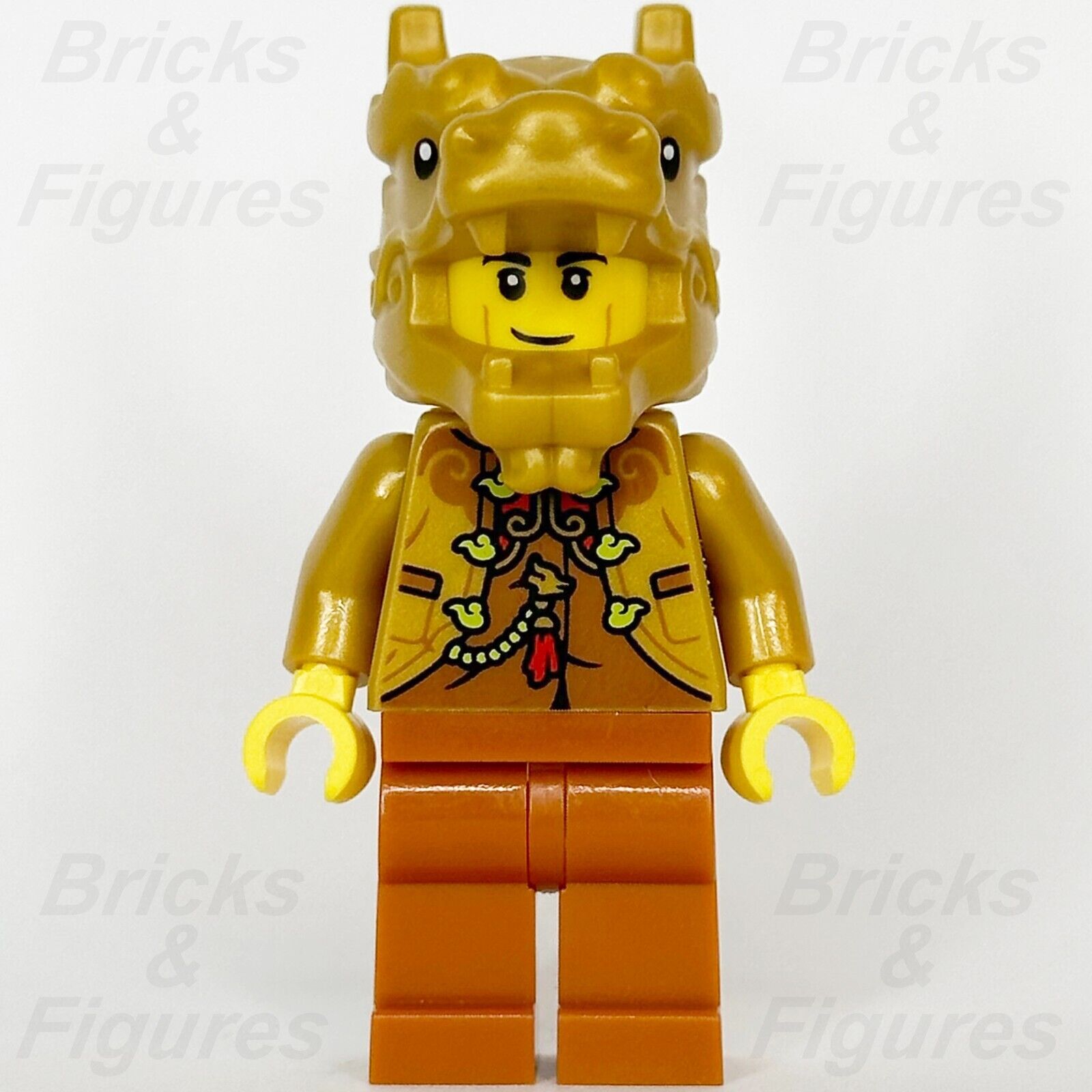 LEGO Year of the Dragon Costume Guy Minifigure Chinese New Year 80113 hol348 - Bricks & Figures