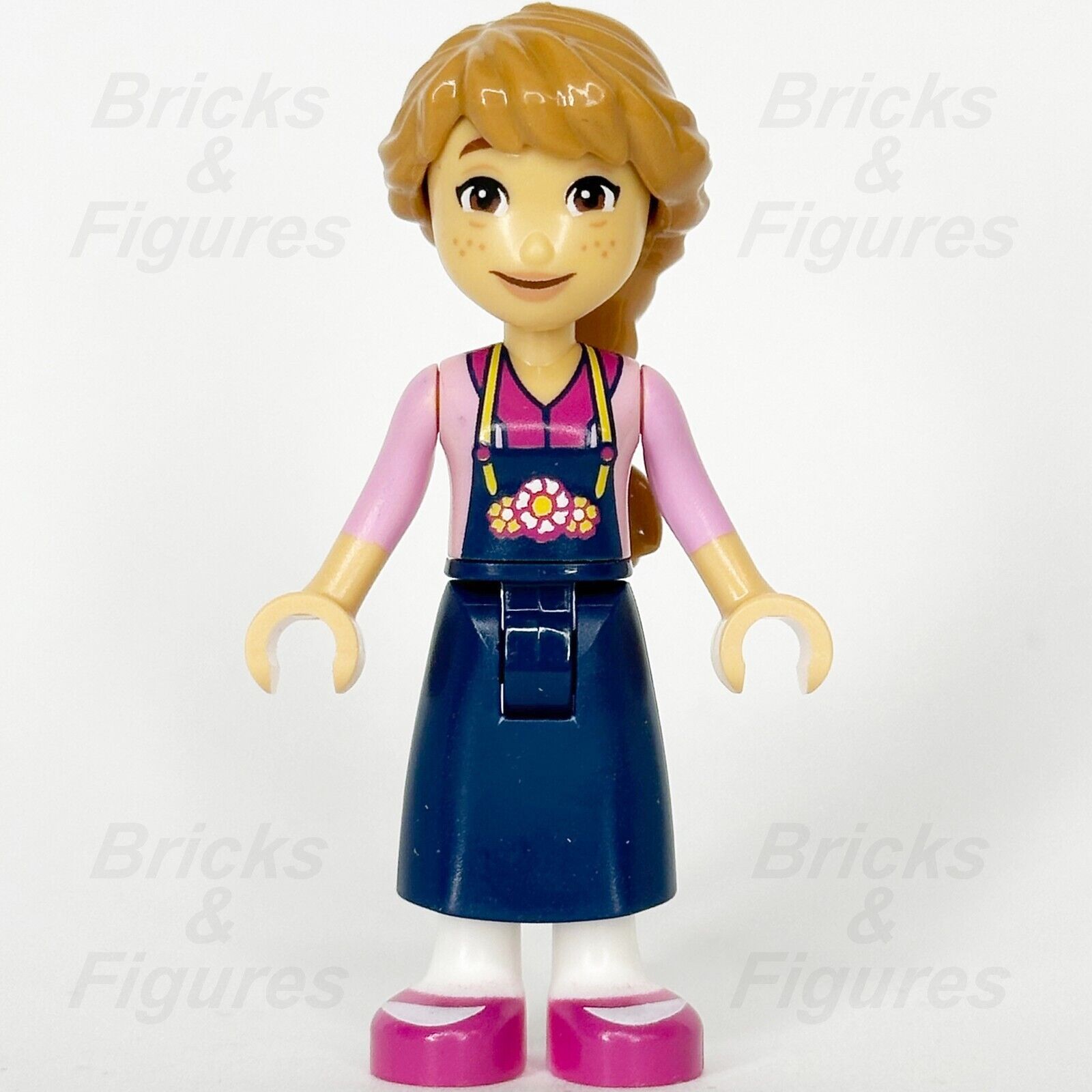 LEGO Friends Fiona Minifigure Pink Sweater Dark Blue Overalls 41732 frnd574