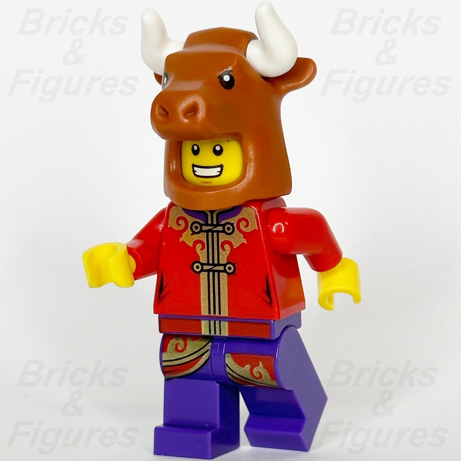 LEGO Holiday & Event Year of the Ox Guy Minifigure Chinese New Year 80106 hol224 - Bricks & Figures