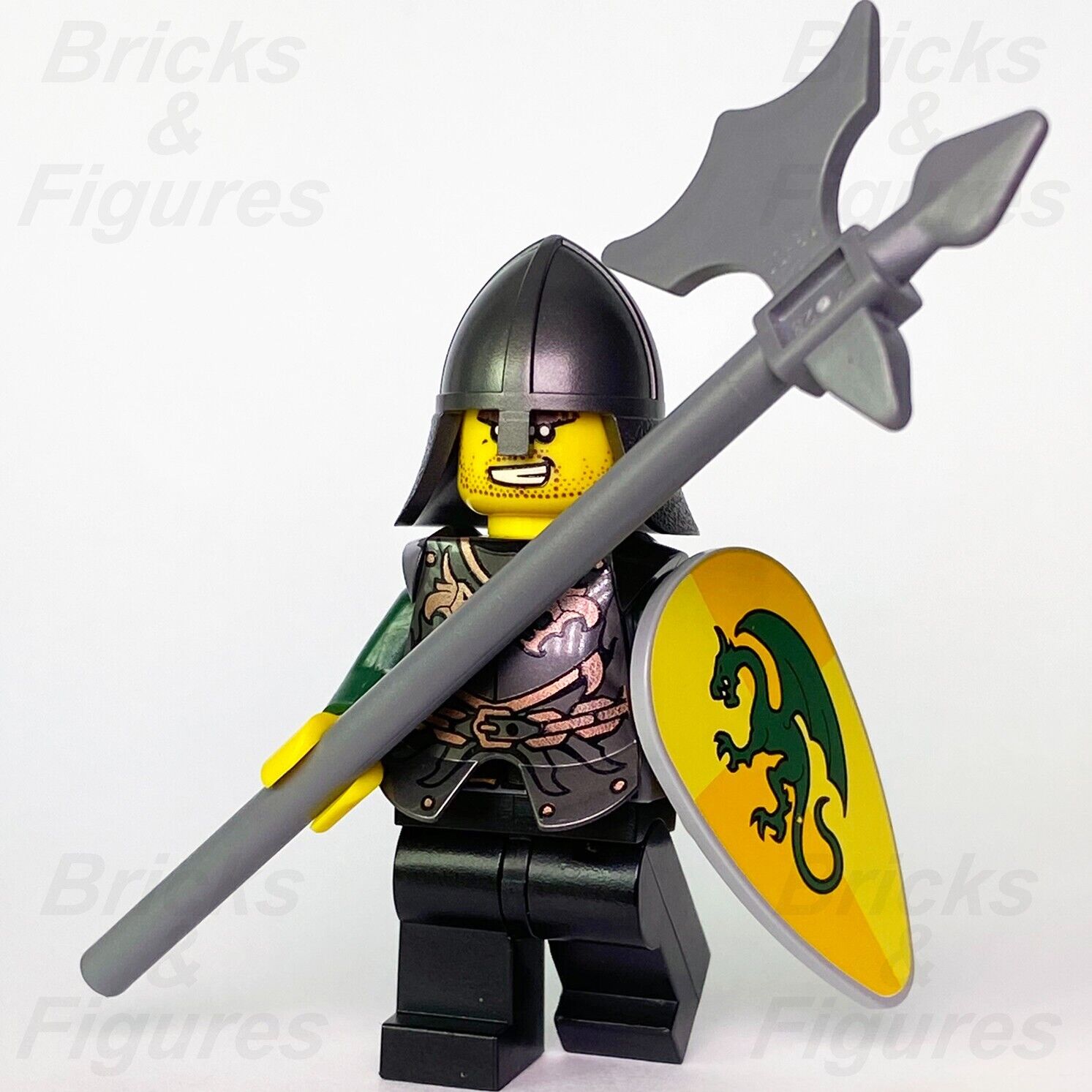 LEGO Castle Dragon Knight Minifigure Kingdoms Chess Bishop Armour 853373 cas507 - Bricks & Figures