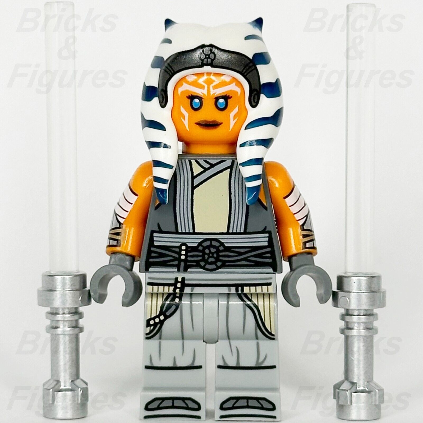 LEGO Star Wars Ahsoka Tano Minifigure Adult Jedi Master Light Grey 75385 sw1354 - Bricks & Figures