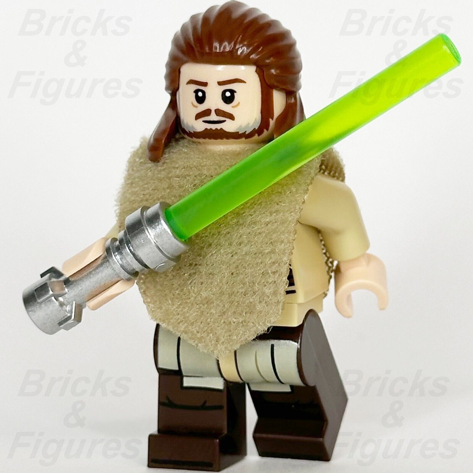 LEGO Star Wars Qui-Gon Jinn Minifigure Episode 1 Jedi Master 75383 sw1334 - Bricks & Figures
