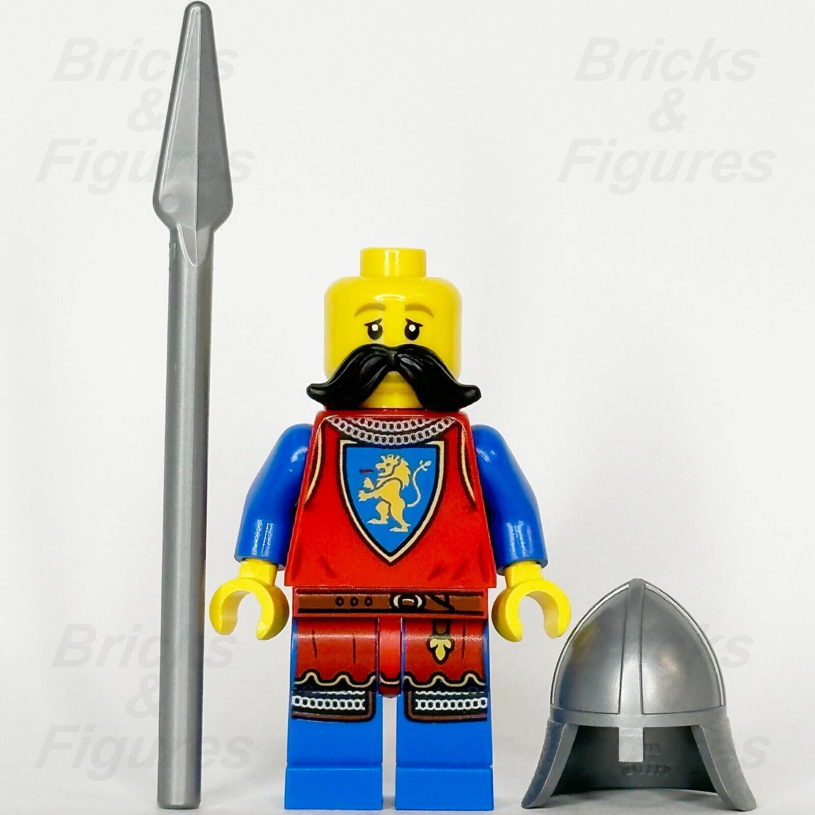 LEGO Castle Lion Knight Tower Guard Minifigure Male Black Moustache 10332 cas589