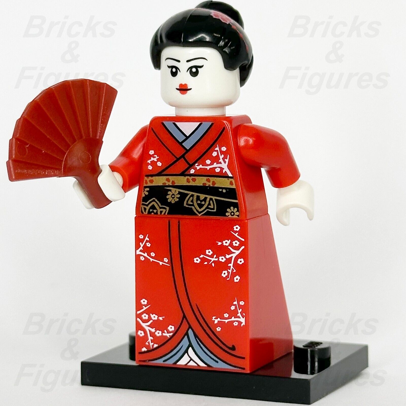 LEGO Kimono Girl Minifigure Collectible Series 4 Geisha w/ Fan 8804 col04-2 - Bricks & Figures