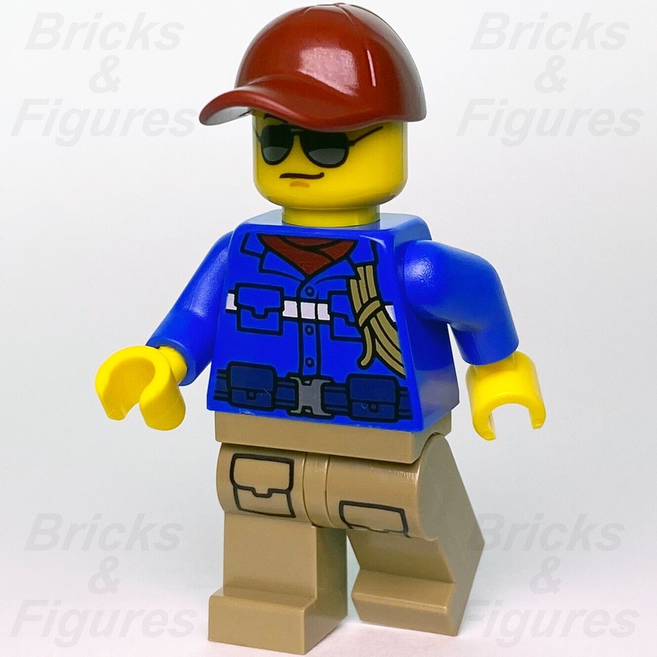 LEGO City Wildlife Rescue Ranger Minifigure Dark Red Hat 60301 cty1303 Minifig