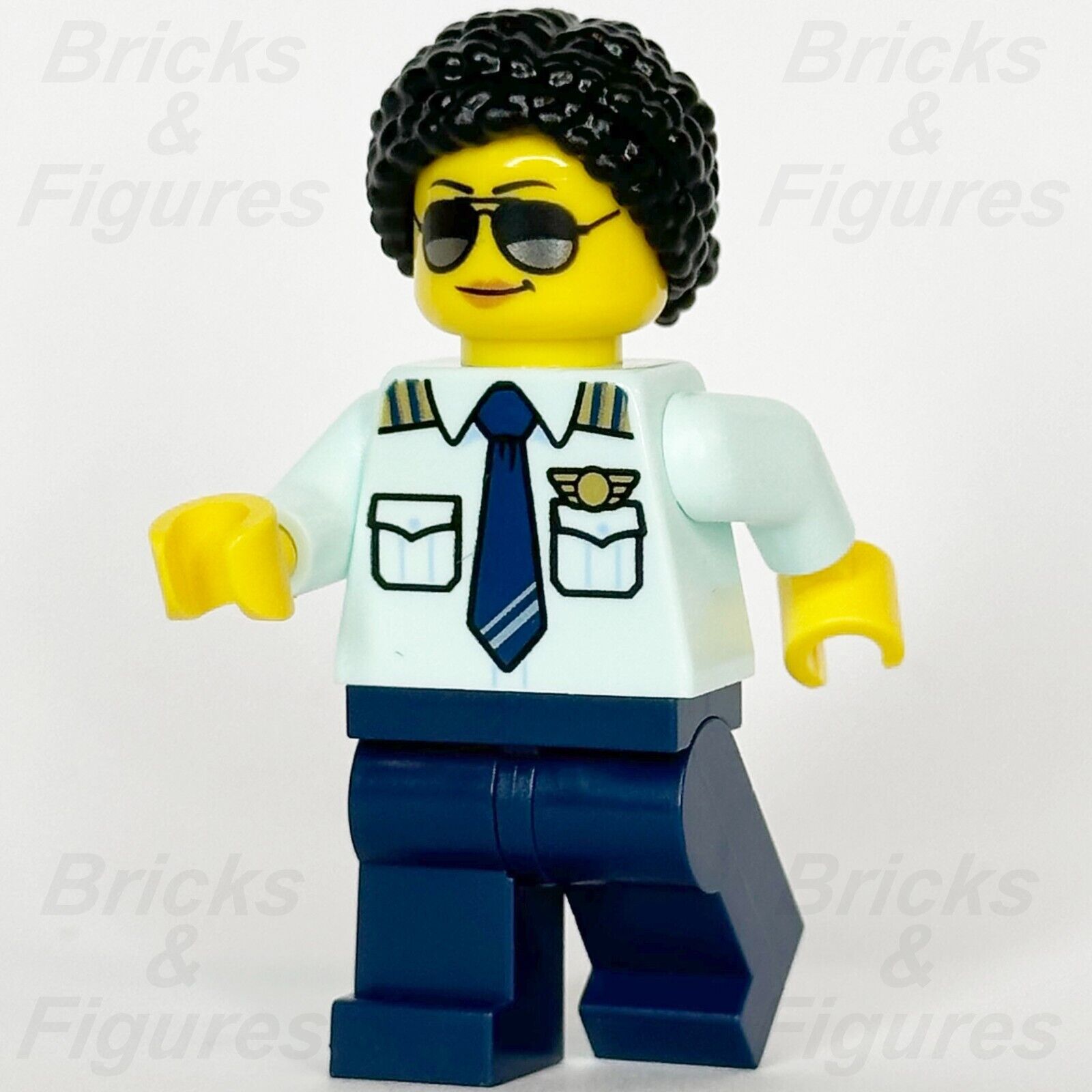 LEGO City Passenger Plane Pilot Minifigure Female Minifig Town 60367 cty1678 - Bricks & Figures