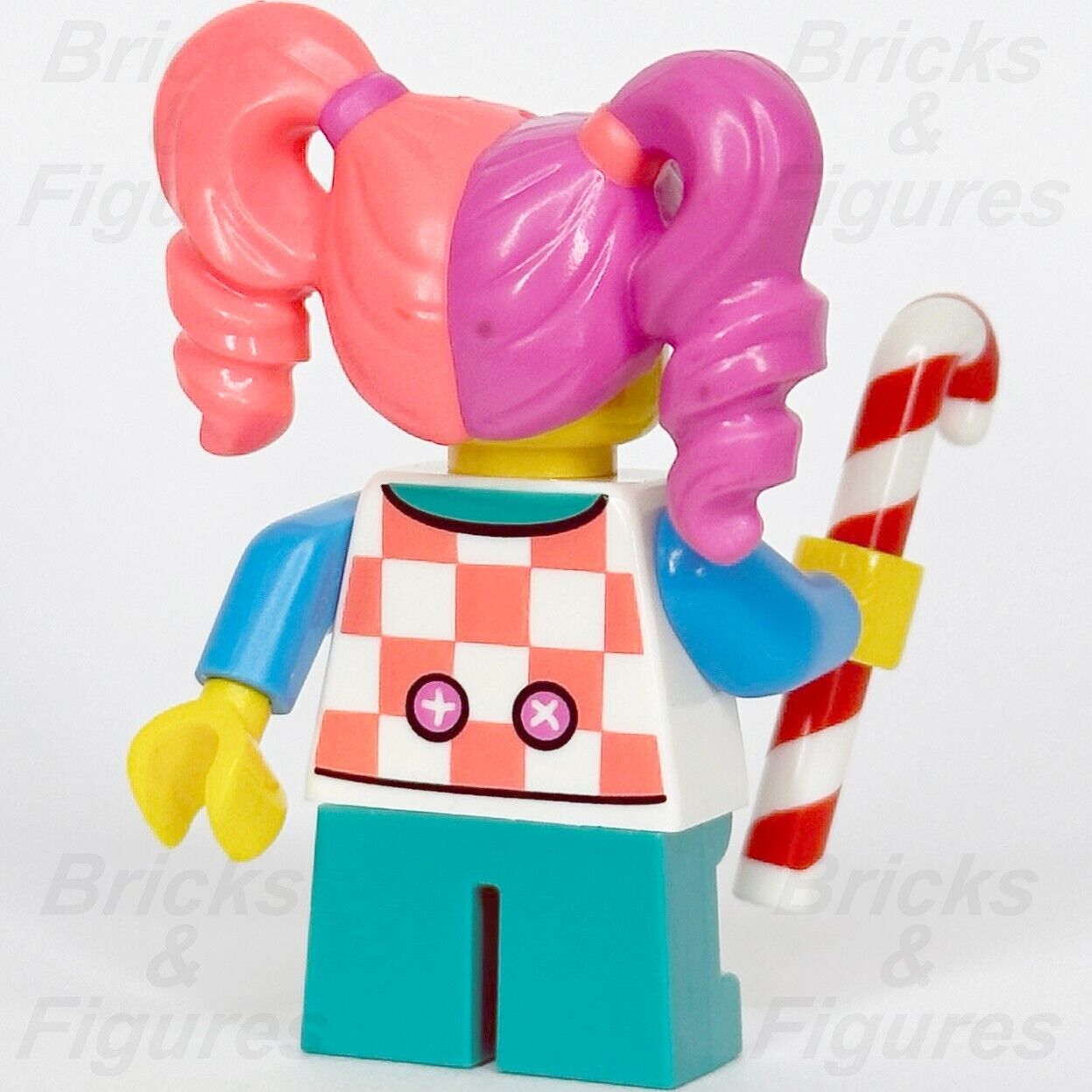 LEGO Clown Girl Minifigure with Candy Cane Build-A-Minifigure BAM 2023 Minifig - Bricks & Figures